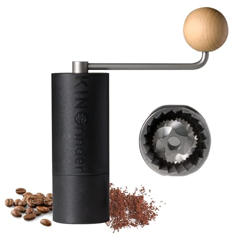 KINGrinder P0 Lightweight Manual Hand Coffee Grinder for Moka Pot, French Press, Drip with Assembly Consistency Stainless Steel Conical Burr Mill, 20g Capacity