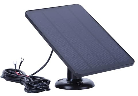 Fiorky 4W 5V Solar Charging Panel Waterproof Solar Battery Charger 360° Adjustable Bracket with 9.8FT Charging Cable for Ring Video Doorbell 4/3/2