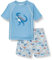 Playshoes Unisex Kinder UV-Schutz Bade-Set zweiteilig Schwimmshirt Badeshorts Badebekleidung, Dino blau, 134/140