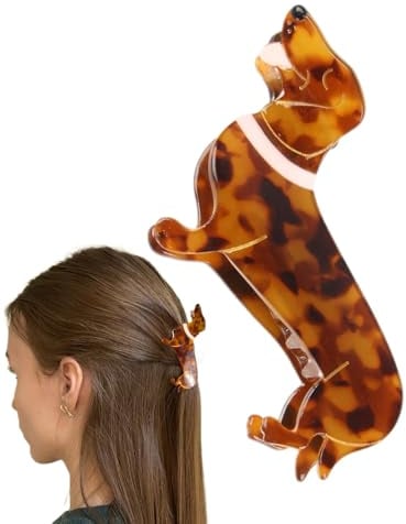 shpuuyy Dackel Haarschmuck, Hundeförmige Haarspange, Haarklammer Hund Dackel, Niedliche Hundehaarklammern, Tier Haarspangen Für Mädchen