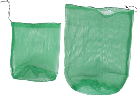 CORHAD 4pcs Drawstring Fish Net Storage Bags for Fishing Lightweight and Fishing Supplies Mesh Bags for Catching and Transport for Outdoor Activities