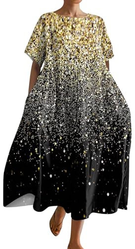 Générique des Vêtements pour Les Femmes Robe Femme Sexy Robes Femme Robe Chemise Robe Femme Ete Mi Longue Robe Rose Femme Robe Longue Femme Ete Chic Robe Noire Vetement Femme Chic Or 3XL