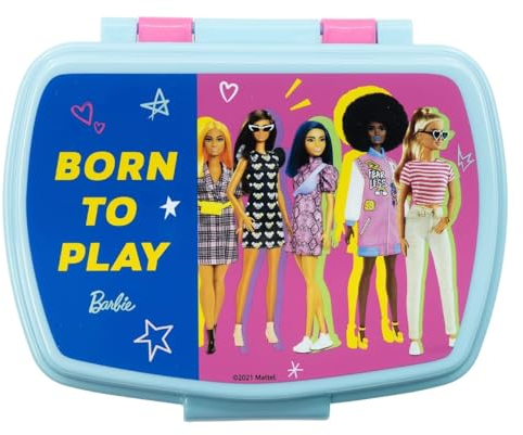 CARTOON Wiederverwendbare Brotdose aus Kunststoff, Brotdose, Lunchbox, für Schule, Freizeit (Barbie)