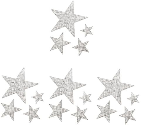 JECOMPRIS 4sätze Rhinestone Star Aufkleber Für Auto Selbstklebende Sterne Dekoration Für Fahrzeuge Fenster Laptops Hochtemperaturbeständig