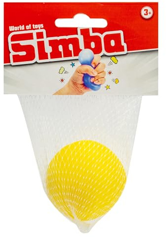 Simba Anti-Stress Ball, 3-Fach Sortiert, es Wird nur EIN Artikel geliefert, 6cm, Ballspielzeug, Quetschball, Stressball, Knautschball, ab 3 Jahren