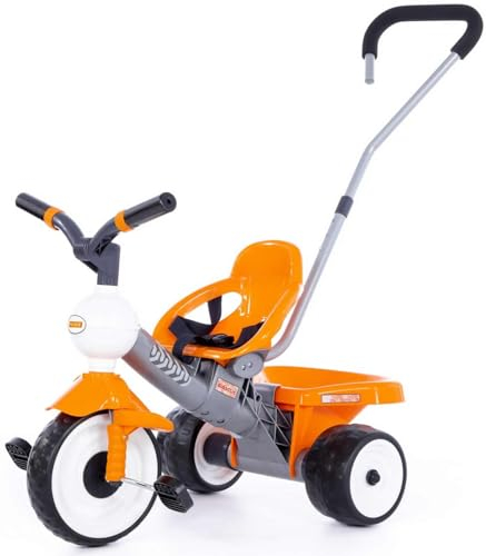 Polesie Dreirad Didactic-2 mit Mulde Schubstange Kinder Pedal Tretfahrzeug +12M