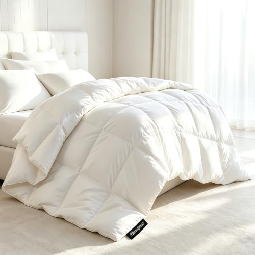 Beautyrest Federdaunendecke für King-Size-Bett, 500 Füllkraft, luxuriöse, hypoallergene Hoteldecke, ultraweich, leicht, Tencel-Lyocell-Baumwoll-Mischgewebe, Ganzjahres-Bettbezug, 269,2 x 228,6 cm,