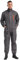 Jugaoge Herren Arbeitsoverall Einteiler Arbeitskleidung Baumwolle Overall Arbeitsanzug Schutzanzug Coverall mit Taschen Gürtel Grau 5XL