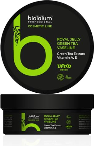 Petrolatum Jelly per tè verde 250 ml. - Unguento per la cura del Tatoo - Per tatuatori e follow-up - Unguento per tatuaggi per il follow-up - Risparmio nel consumo
