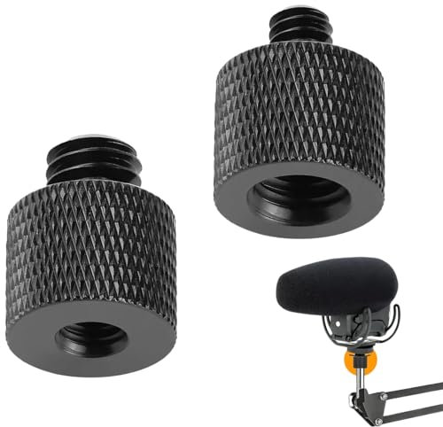 2 Stück Gewindeadapter,3/8 Auf 1/4 Stativ Adapter Für Kamerastative,Stativgewinde Adapter 3/8 Auf 1/4,Adapter 1/4 Auf 3/8 Zoll Fur Für Kamerastative, Lautsprecher,Stativ,Mikrofonständer