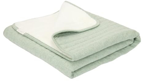 Little Dutch Decke Kinderdecke Kinder mit Nickistoff (110x140 cm) Sage grün - Forest Friends