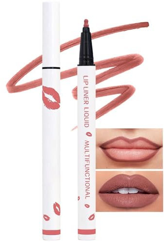 Cool Story 2-in-1 Liquid Lip Liner & Matte Tint Stain Marker Pen - Long Lasting Waterproof 24 Hour Gloss for Women (#07, 0.6g)