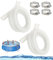 Cartlant 2Pcs Above Ground Pool Hoses Replacement, 1.5 Meter Long Filter Pump Swimming Pool Pipe Kit with 4 Metal Clips, 32mm Clear PVC Water Drain Hose for Garden Outdoor Hosepipe Accessories