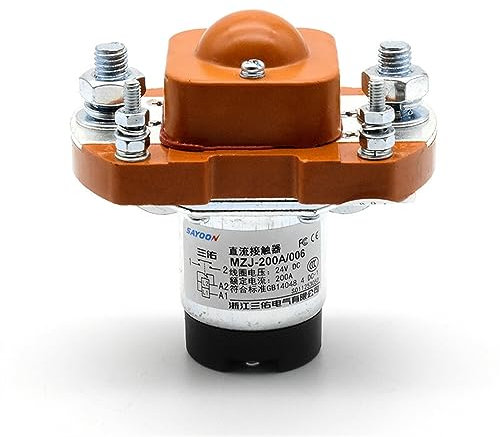 HCVYQMMJ MZJ-200A ZJ200A SZJ200A DC24V 48V 12V DC Contattore for Veicoli Elettrici Carrello Elevatore Batteria Auto Trattore Verricello Motore 1NO Normalmente Aperto(48v)