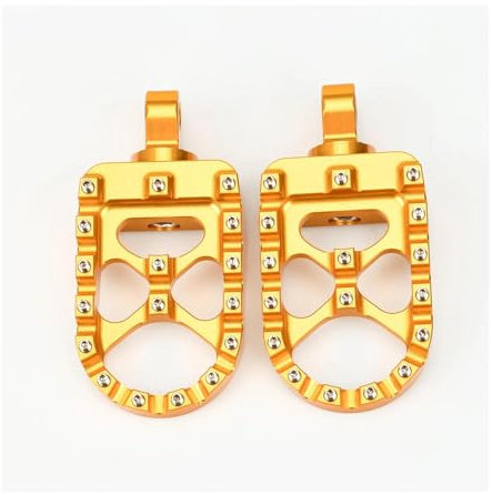 XUXRHMEAN pour Harley Dyna Fat Bob Softail, Sportster Street Bob Repose-Pieds Larges Et Larges Cale Pied Moto(Or)