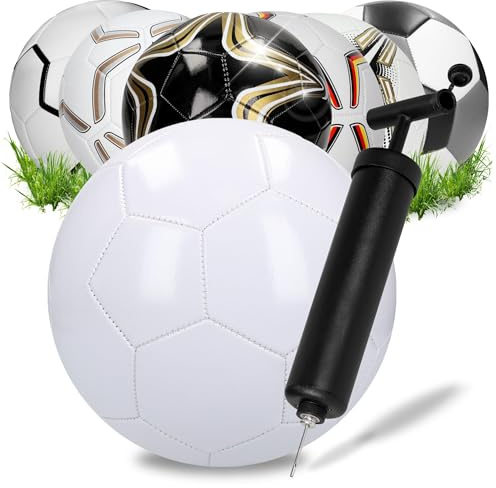 Fußball 2er Set Größe 5 mit Ballpumpe und Ventil für Outdoor Training