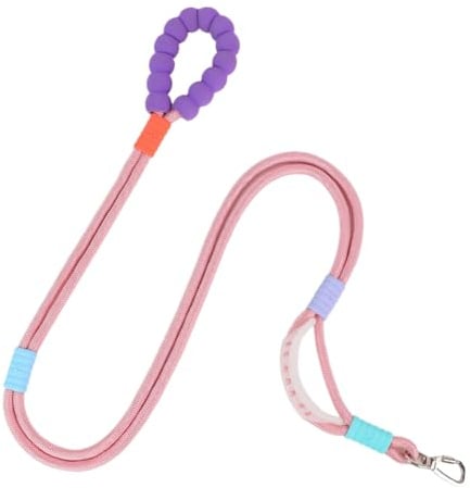 Bosiyrggrl Pet Traction Rope Multifunctional Adjustable Traction Rope Explosion-Proof Crossbody P Rope Pink