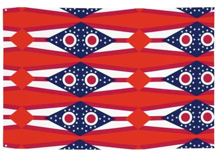 Ohio Staatsflagge Party Festival Banner Dekor Hintergrund Flagge Indoor Outdoor Versammlung Abschluss Weihnachten