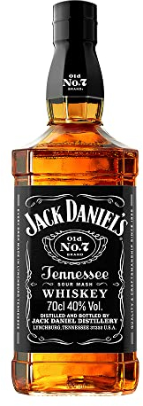 Jack Daniel's Old No. 7 - Tennessee Whiskey - Karamell, Vanille und Noten von Eichenholz - 0.7L/ 40% Vol. Bourbon Whisky