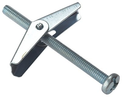 Bargainscrews - Confezione da 10 ancore a scatto con vite per cartongesso M6 x 50 mm