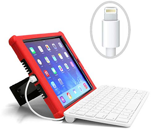 Hitek Teclado con cable para iPad, certificado MFI, hecho para escuelas K-12 pruebas estandarizadas del estado. Compatible con iPad 2018 y 2017, 6ª y 5ª generación, todos los iPad Air y tabletas Pro