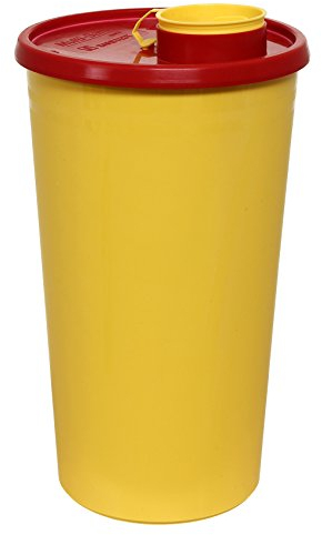 Kanülenabwurfbehälter 2500ml aus Plastik Meditrade Kanülensammelbehälter