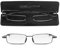 Lesebrille +2,0, schlanke, elegante, schnell klappbare Metallbrille, mit einem ultradünnen Schutzetui für den Transport. Read Optics