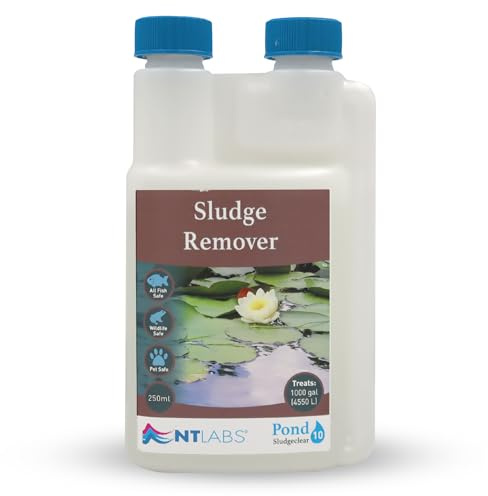 NT Labs Pond Sludgeclear Sludge Remover Treatment (250ml Treats 4550L) | Liquid blend of enzymes and bacteria digests organic material to give disease-causing organisms fewer opportunities to hide.