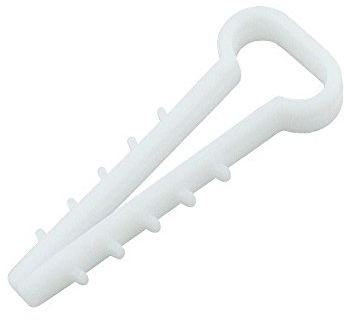 ELEKTRO-PLAST 100Stk. Steckschlaufe Kabelschelle 16.2 Steckschlaufen Kabelhalter USMP-3 (6649) - Weiß - Kabelbinder