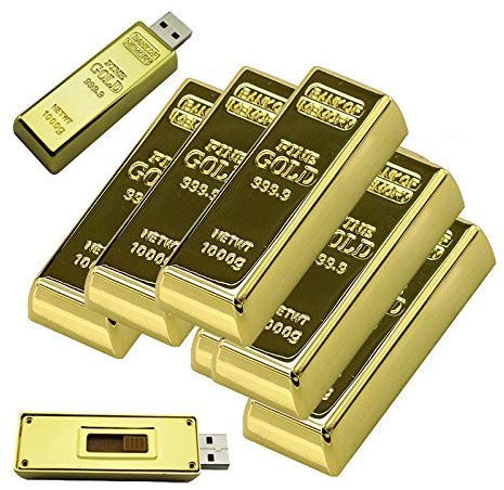 A Plus+ 10 Pack High Speed USB 3.0 Flash Drive 32GB Bullion Gold Bar Design USB 3.0 Flash Memory Drive Stick Pendrive