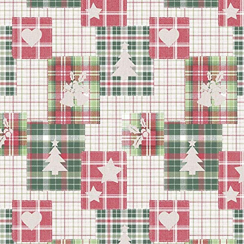 Sovie Home Tischdecke Angelina aus Linclass® Airlaid, Weihnachtstischdecke Mitteldecke stoffähnlich, ideal für Winterfeiern, Advent & Weihnachten, 80 x 80 cm, 1 Stück