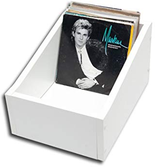 Single Schallplatten Holzbox weiß Protected (2.Wahl)