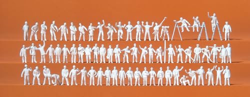 Preiser 79009 Working People (70) Unpainted Figure Set