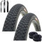 2 x Kenda K-Rad K-905 20 BMX Fahrradreifen in Schwarz 58-406 (20 x 2.35) + 2 passende Schläuche AV inkl. maxxi4you Reifenheber