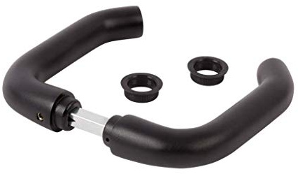 Locinox 3006B Paire de poignées de porte en aluminium anodisé noir pour extérieur et intérieur 8 mm carré