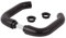 Locinox Drückerpaar 3006B aus schwarz eloxiertem Aluminium Türgriff Torgriff für außen und Innen 8 mm vierkant.