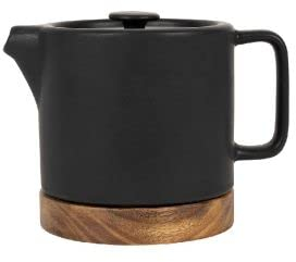 Sema - NORDIKA TEAPOT in Matt Black Stoneware 0.7 L Stainless Steel Filter