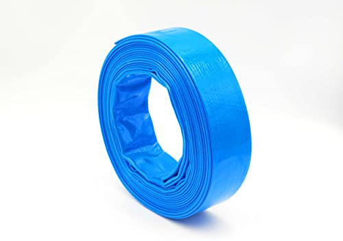 Flachschlauch Ø 52 mm | 2 Zoll - 10 Meter | 6 bar Betriebsdruck | Betonschlauch | PVC blau