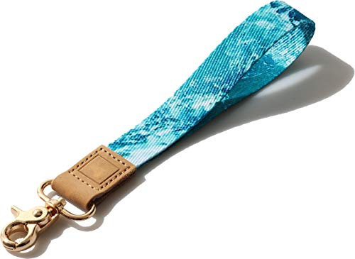 DQL Porte-clés de poignet pour femme, cordon de poignet, Vagues, Small