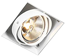 Qazqa Einbaustrahler, Einbauleuchte - Oneon Trimless 111 - Weiß, max. 50W, Geeignet für LED, 15.6cm, Quadratisch, Ideal als Flur, Küche lampe und Schlafzimmerlampe