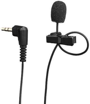 JOBY Wavo Lav PRO Professional Lavalier Microphone Omnidirectional Wearable with Pro-Grade Miniature Capsule, for Cameras, Easy Clip-On System, Vlogging, Live Streaming, 2.5 m Long Cable, Black