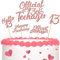 13 Stück Glitzer 13. Geburtstag Cupcake Toppers Official Teenager Cupcake Picks Hello 13 Kuchen Topper 13 Happy Birthday Kuchen Dekoration Kits 13. Geburtstag Kuchen Deko (Rose Gold)