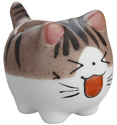 Diyfixlcd Mini cerámica lindo animal en forma de dibujos animados decoración del hogar florero macetas forma de gato plantador para plantas suculentas/flor de cactus