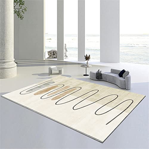Tapis Jeu Bebe Tapis Chinois Beige Chambre d'enfant Chambre Salle À Manger Salon Antidérapant Protection De l'environnement Réduction du Bruit Anti-acarienTapis De Jeu Enfant 160X230cm