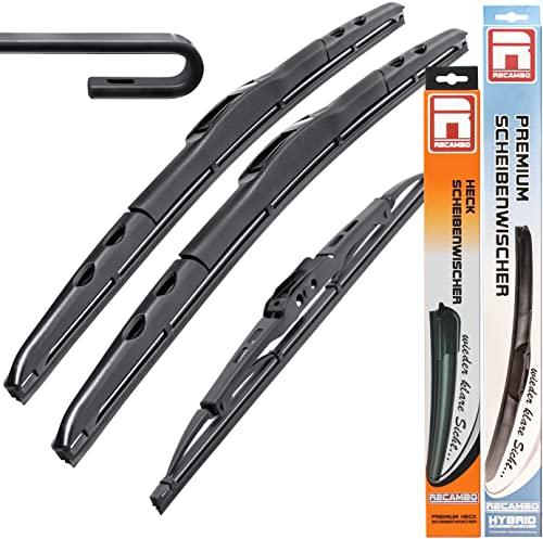 HYBRID Scheibenwischer FLEX AERO kompatibel für Mitsubishi Space Star BJ 1998-2005 - 350mm 450mm 525mm - Premium Qualität Wischerblätter Set - RECAMBO
