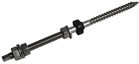 10x Stockschraube A2 M12x250mm mit EPDM-Dichtung + 3x Mutter M12 +3x U-Scheibe komplett in Edelstahl