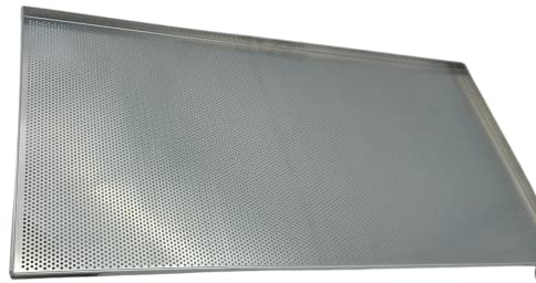 DSTOCK60 - Placa para patinaje (aluminio perforada, 4 bordes, 90°, 400 x 800 mm, diámetro de 3 mm, grosor de la placa de 2 mm, ángulos soldados a TIG