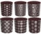 6pcs Baking Paper Molds for Easter Bread Cakes Panettone Paska Brown/Silver (90x85 mm)