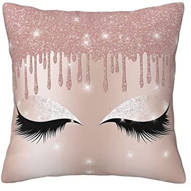 TORONG Federa decorativa per cuscino in oro rosa, per divano, soggiorno, decorazione per la casa