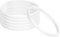 PATIKIL Silicone Bracelets, 6 Pack Colored Rubber Wristbands Blank Stretch Sports Bands for Sports Team Games, White
